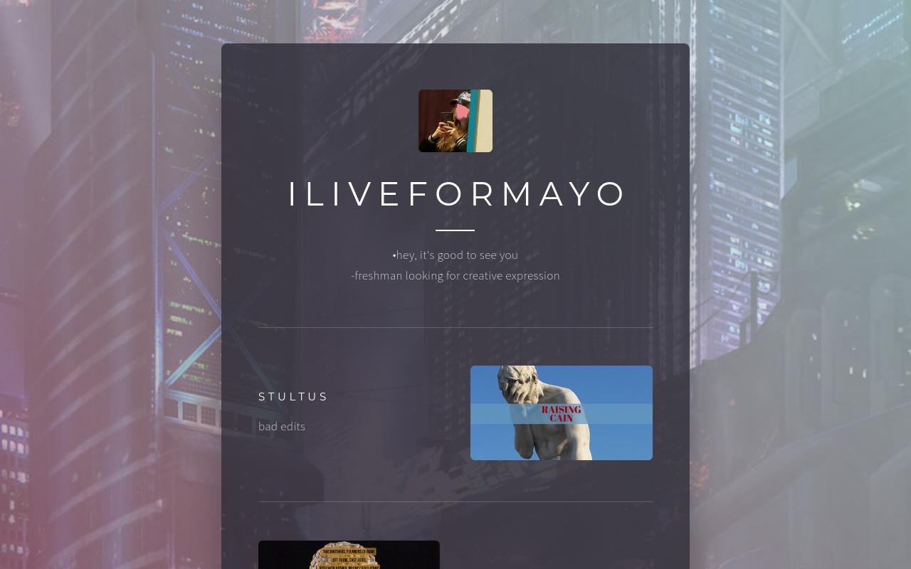 Carrd profile picture for @mayo